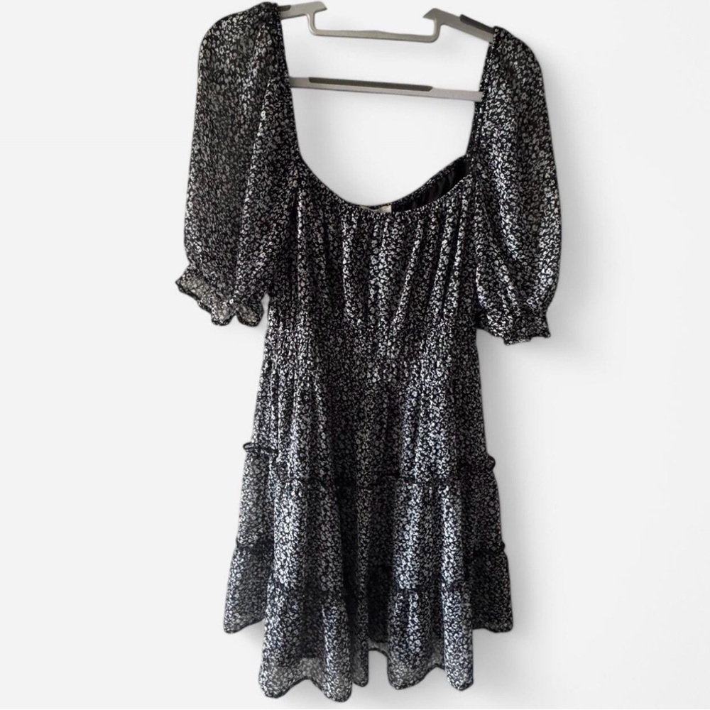Elegant Black and White Dress